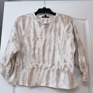 Tie-Dye Cream and Brown Women's sweatshirt